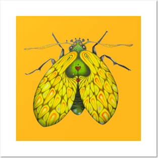 Yellow butterfly Posters and Art